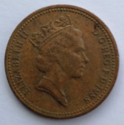 1-United Kingdom 1 Pence 1988  coin collectible - Main Image 2