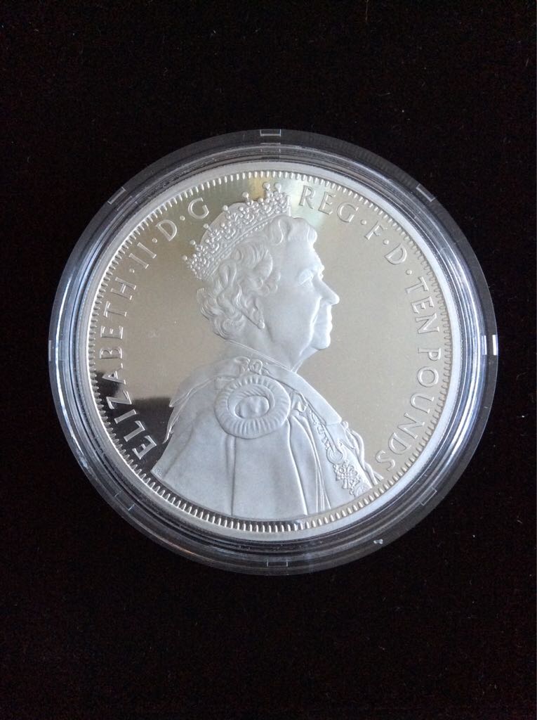 Queens Diamond Jubilee UK Silver Five Ounce Coin, The  coin collectible - Main Image 2