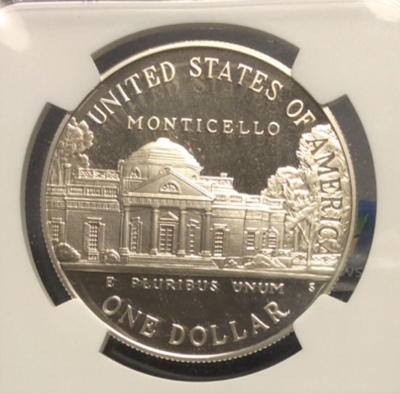 Jefferson Dollar Silver 1993  coin collectible - Main Image 2