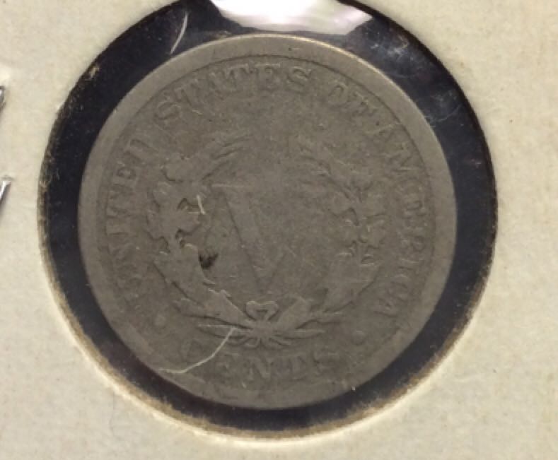 Nickel, Liberty V 1908  coin collectible - Main Image 2