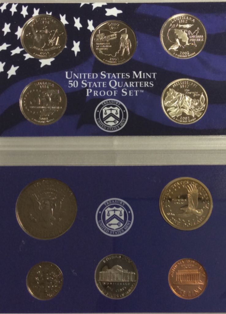 Proof Set, US Mint 2002 10pc  coin collectible - Main Image 2