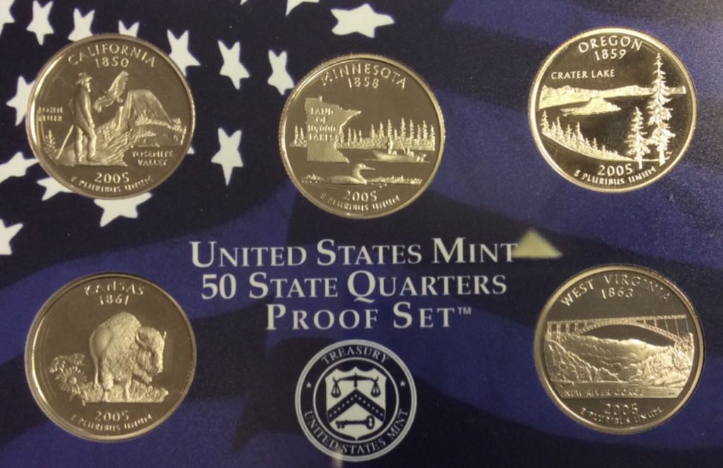 Proof , US Mint 2005 5pc  coin collectible - Main Image 2