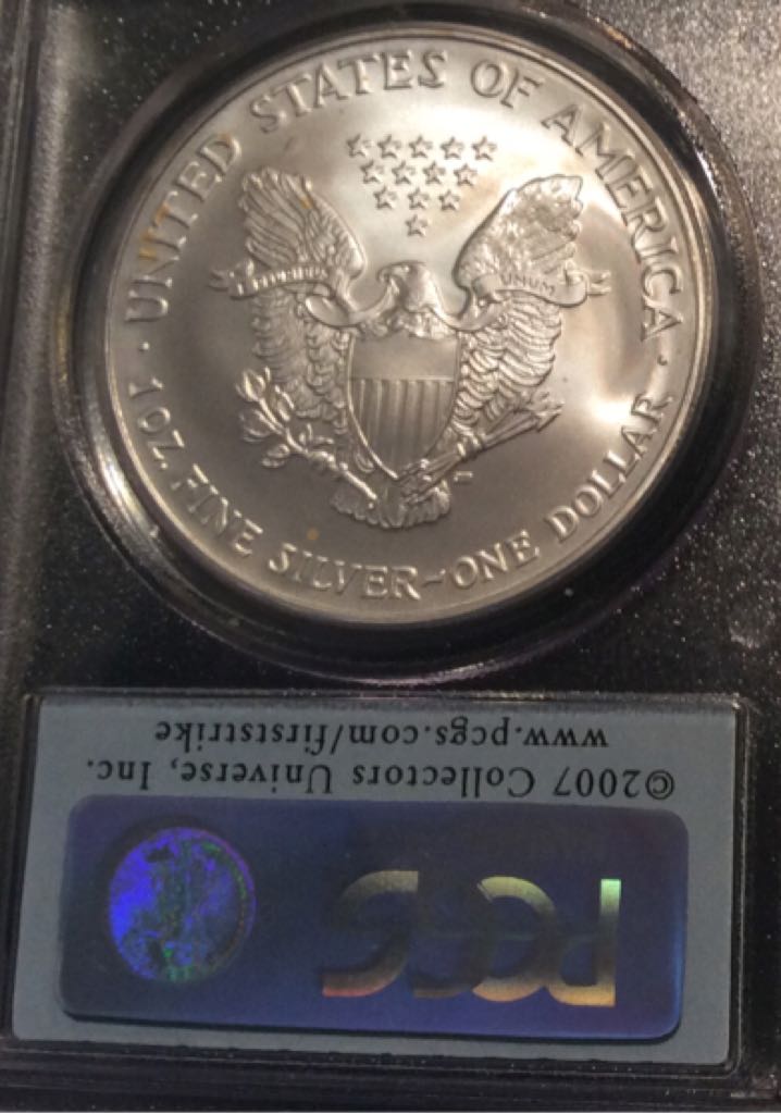 Dollar, American Eagle Silver 2007  coin collectible - Main Image 2