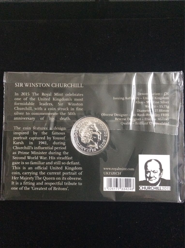 Sir Winston Churchill £20  coin collectible - Main Image 2