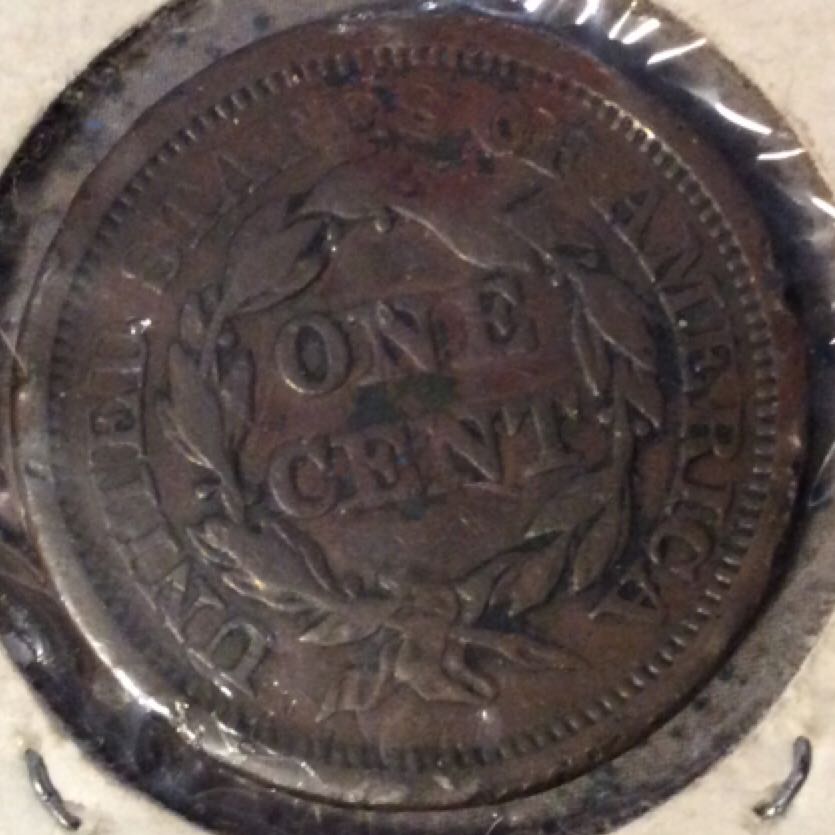 1851 Braided Hair Large Cent  coin collectible - Main Image 2