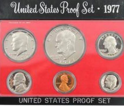 Proof Set, US Mint 1977 5pc  coin collectible - Main Image 1