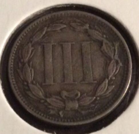 Cent, Liberty Head 3 Cent Nickel 1867  coin collectible - Main Image 2