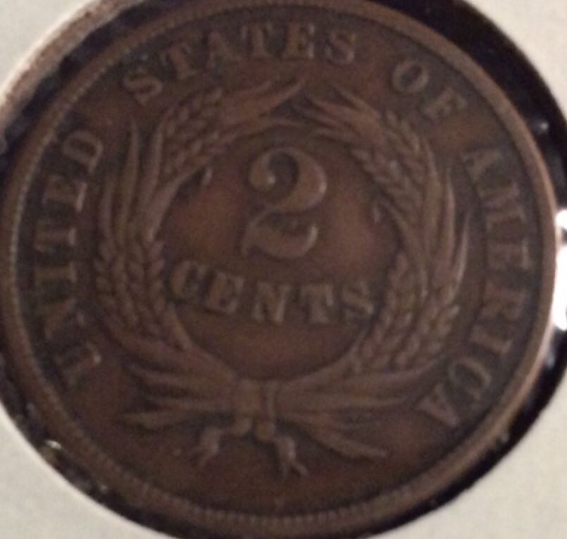 Cent, Two Cent Piece 1865  coin collectible - Main Image 2