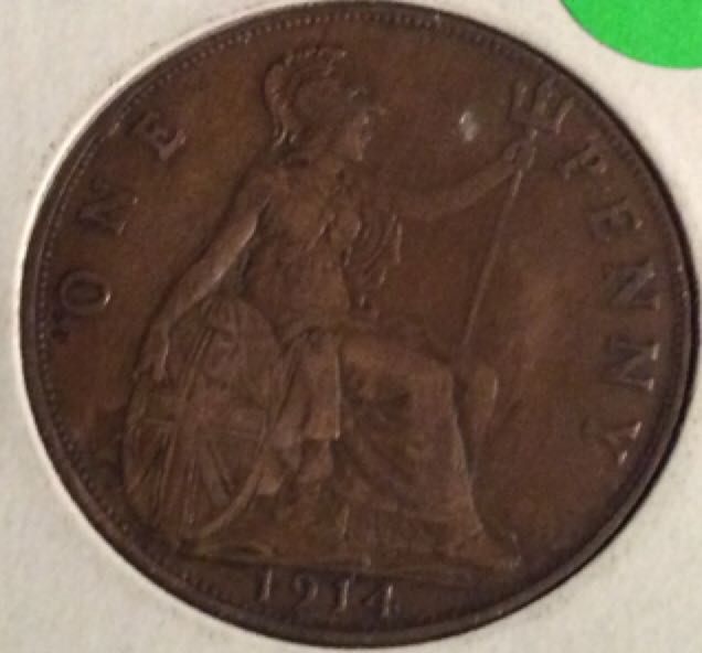 Penny, British 1914  coin collectible - Main Image 2