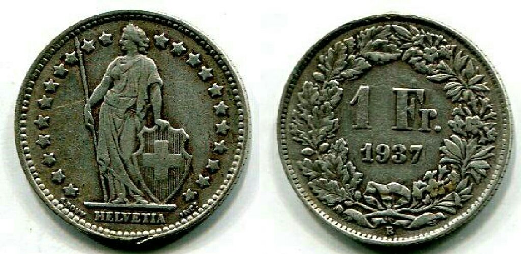 1 franco svizzero  coin collectible - Main Image 1