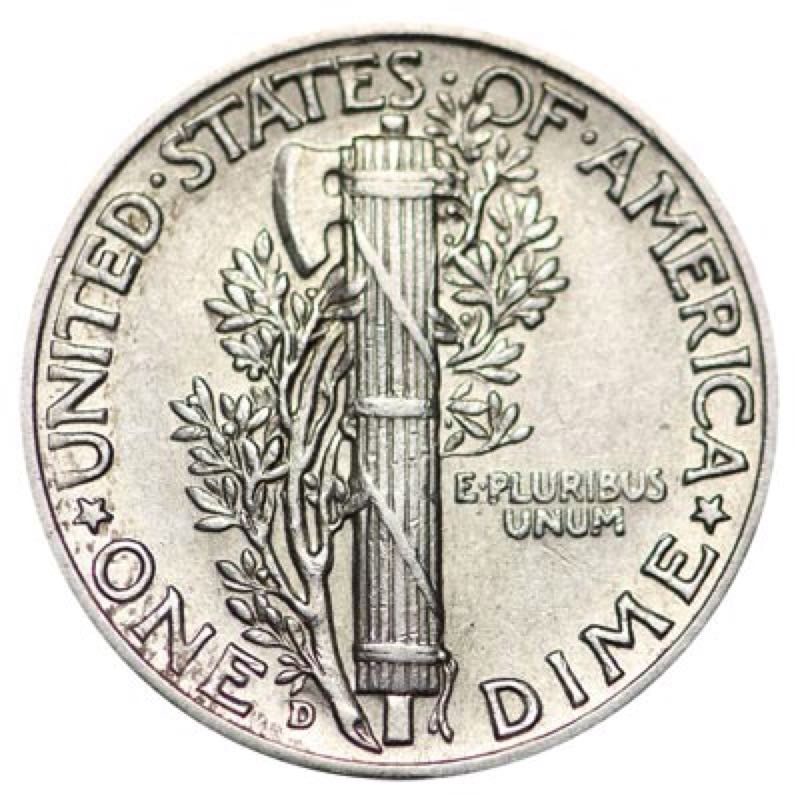 Dime, Mercury 1944d  coin collectible - Main Image 2