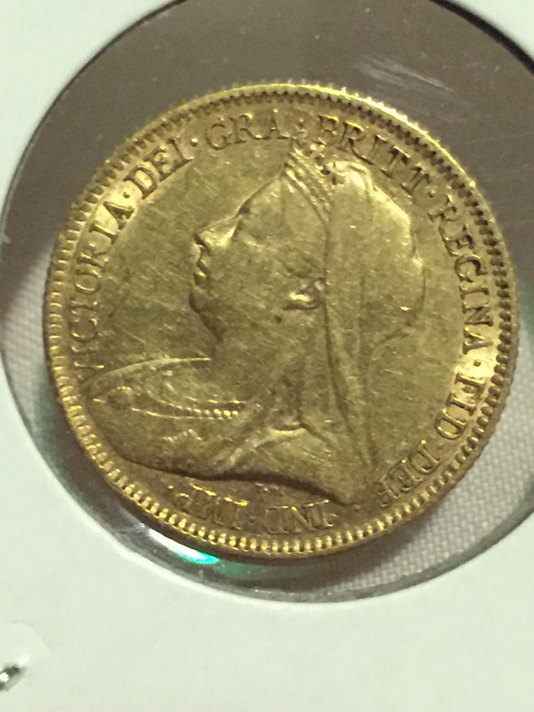 1893 Gold Coin British  coin collectible - Main Image 2