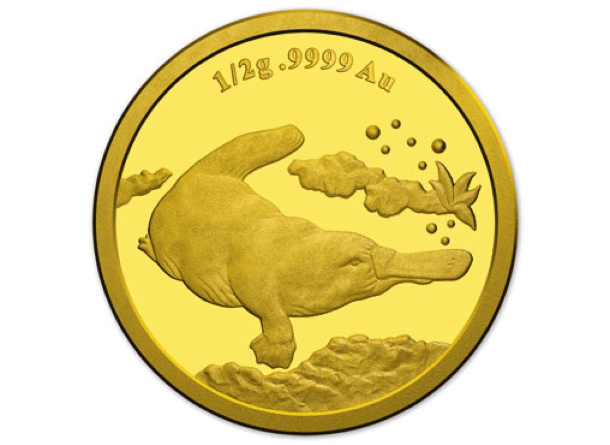 2014 $2 Gold Proof Coin - Platypus  coin collectible [Barcode 9314682103111] - Main Image 1