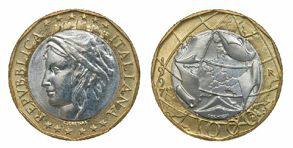 italia 1000 lire  coin collectible - Main Image 1