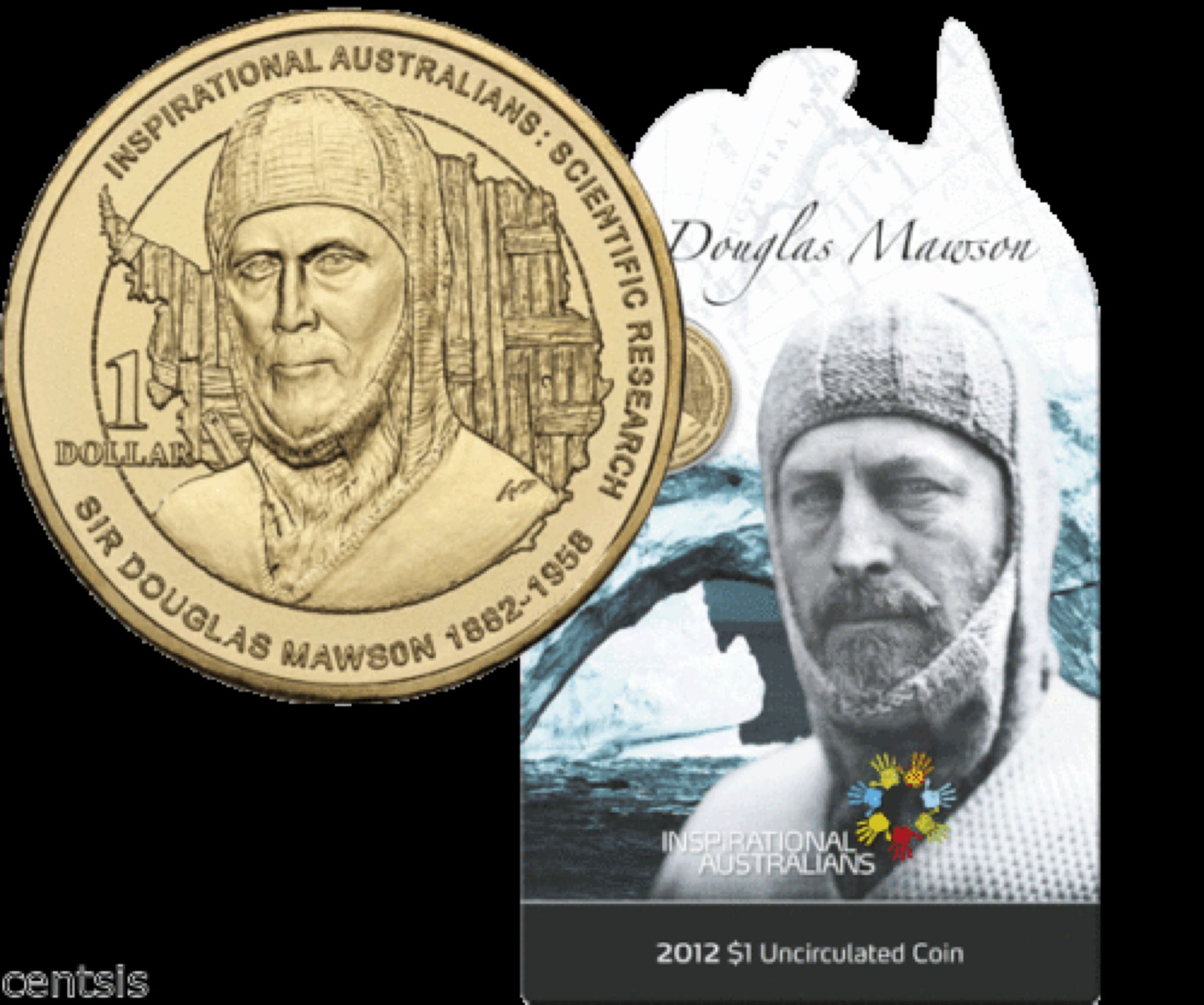 2012 Inspirational Australians - Sir Douglas Mawson  coin collectible [Barcode 9314683101390] - Main Image 1