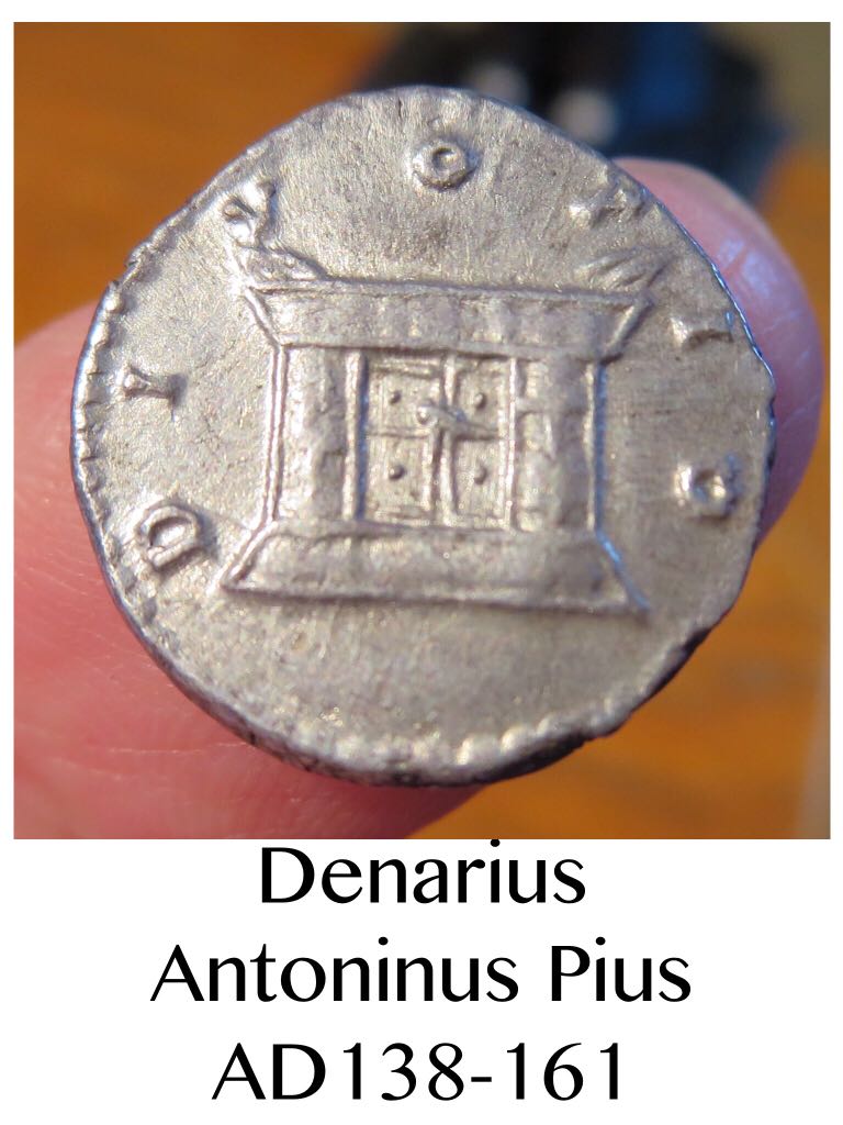 Denarius of Marcus Aurelius. Showing Antoninus Pius  coin collectible - Main Image 2