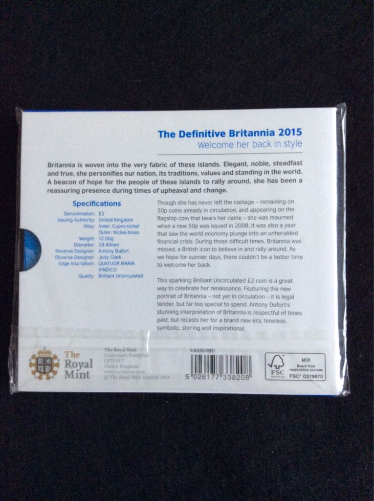 The Definitive Britannia £2 Brilliant Uncirculated  coin collectible - Main Image 2