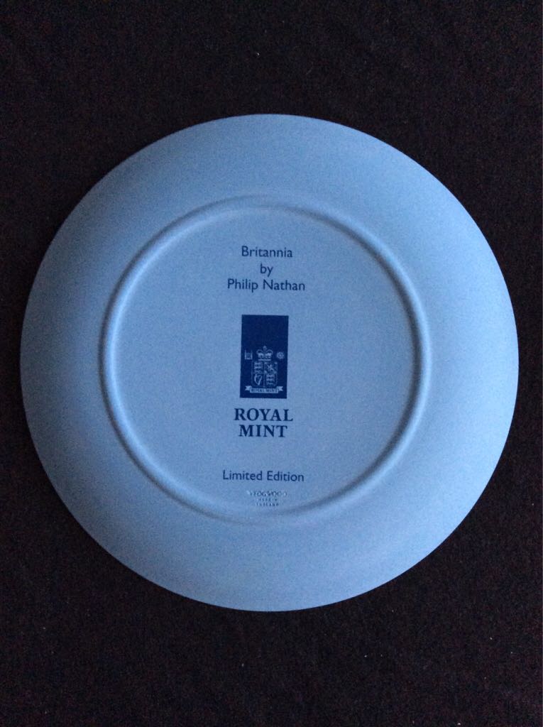 Wedgewood Blue Jasper Britannia Plate  coin collectible - Main Image 2