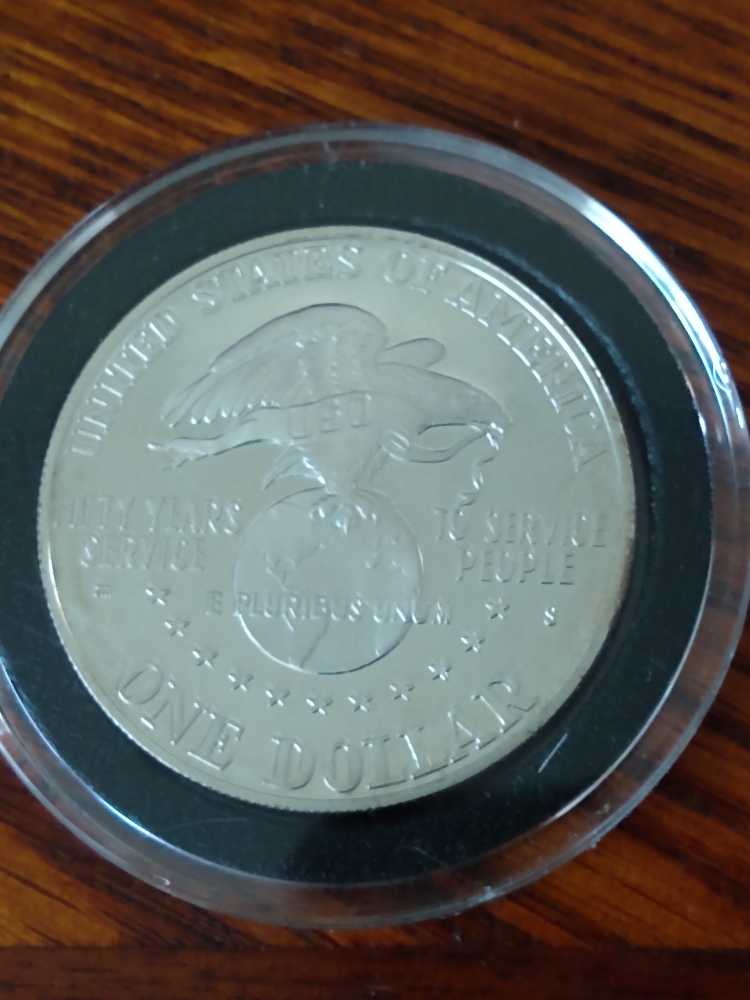 Commemorative USO Silver Dollar 1991  coin collectible - Main Image 4