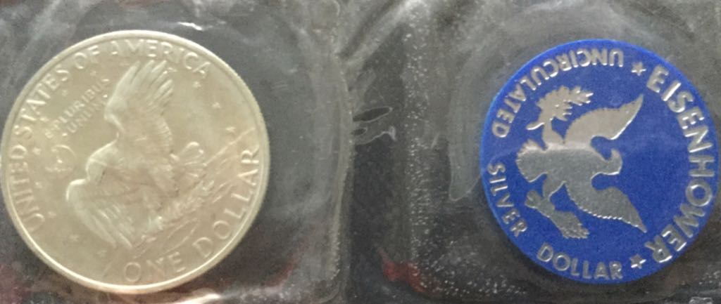 1971 Eisenhower Blue Dollar  coin collectible - Main Image 2