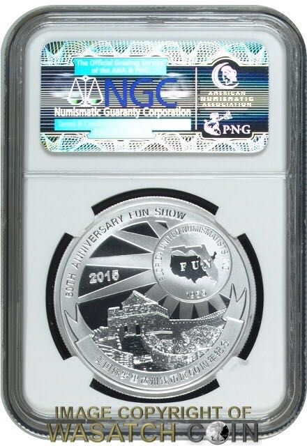 Fun Show Reverse Proof 5oz Panda Coins  coin collectible - Main Image 2