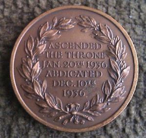 Edward VIII Abdication Medal  coin collectible - Main Image 2