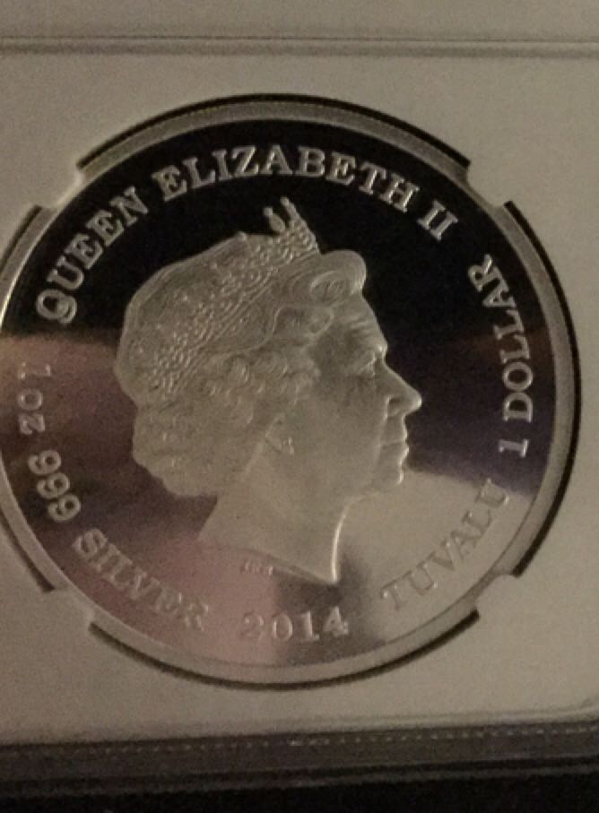 2014 Tuvalu S $1 Agusta St-Gaudens  coin collectible - Main Image 2