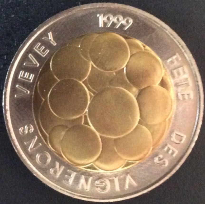 Suisse 5 Francs "Fête des Vignerons Vevey”  coin collectible - Main Image 2