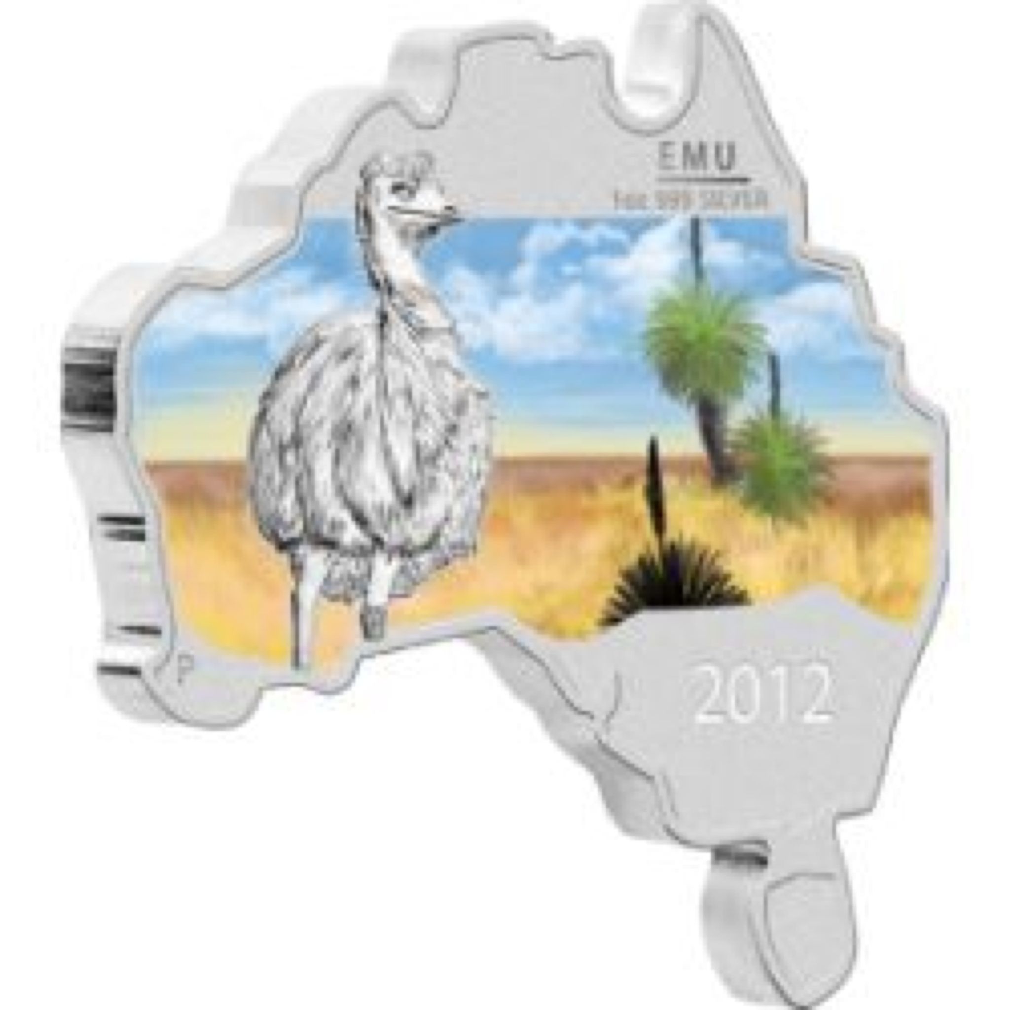 2012 Emu 1oz Map Shape  coin collectible [Barcode 9327025022291] - Main Image 1