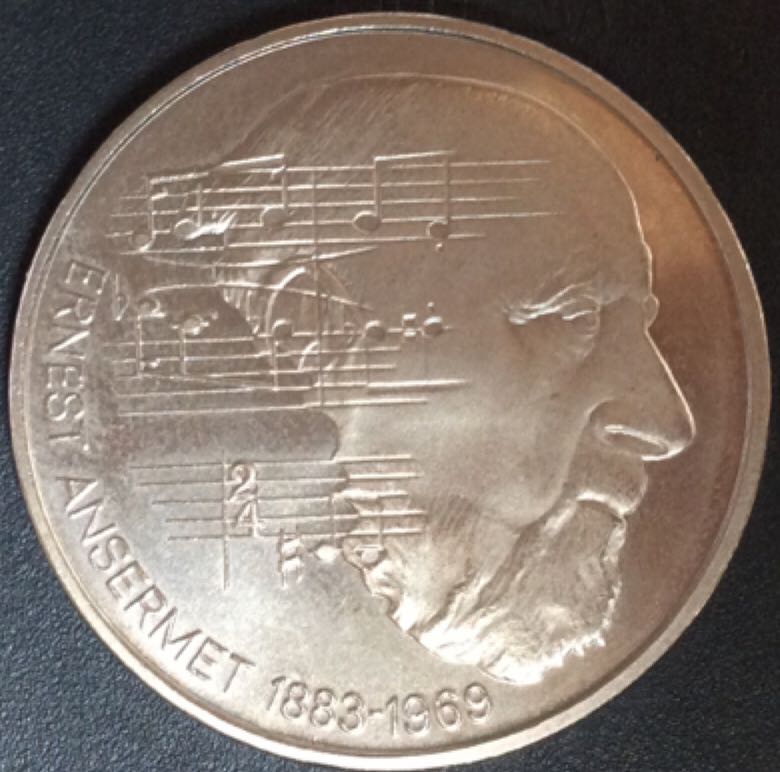 Suisse 5 Francs "Ernest Ansermet 1883-1969”  coin collectible - Main Image 2