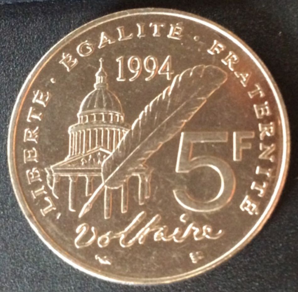 France 5 Francs ” Voltaire”  coin collectible - Main Image 1