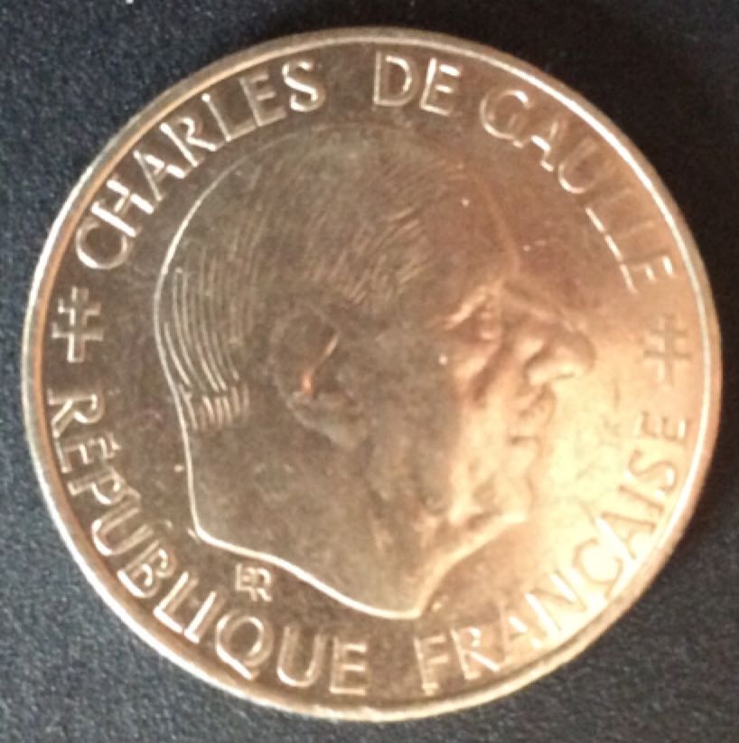 France 1 Franc "Charles De Gaulle”  coin collectible - Main Image 2