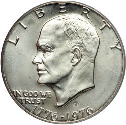 Bicentennial Eisnehower Dollar (D) coin collectible - Main Image 1