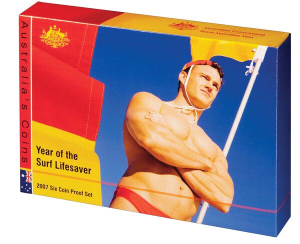 2007 AU Proof Coin Set - Year of the Surf Life Saver  coin collectible - Main Image 2