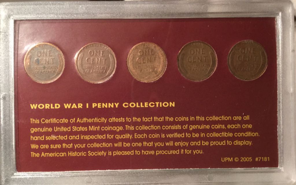 World War I Penny Collection 1914-1918  coin collectible - Main Image 2