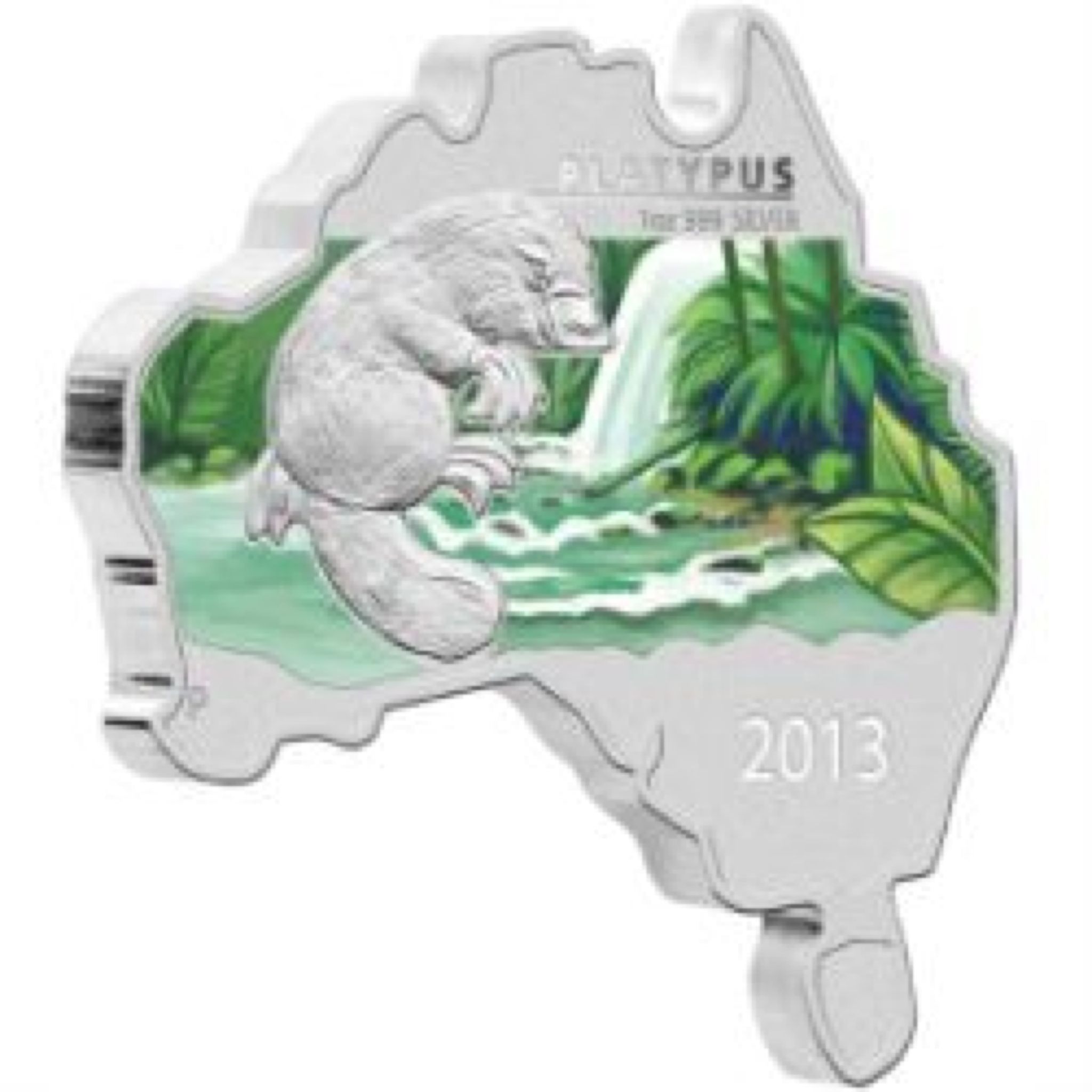 2013 Platypus 1oz Map Shape  coin collectible [Barcode 9327025023496] - Main Image 1