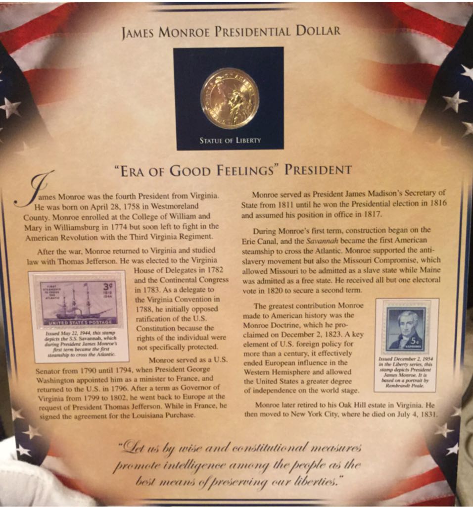 United States Presidents Coin Collection-James Monroe  coin collectible - Main Image 2