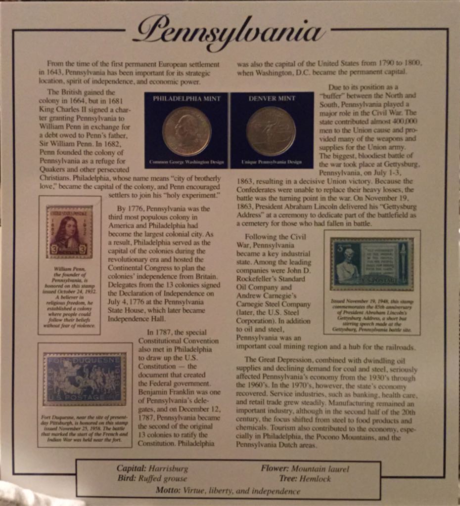 Statehood Quarters Collection Panel  coin collectible - Main Image 2