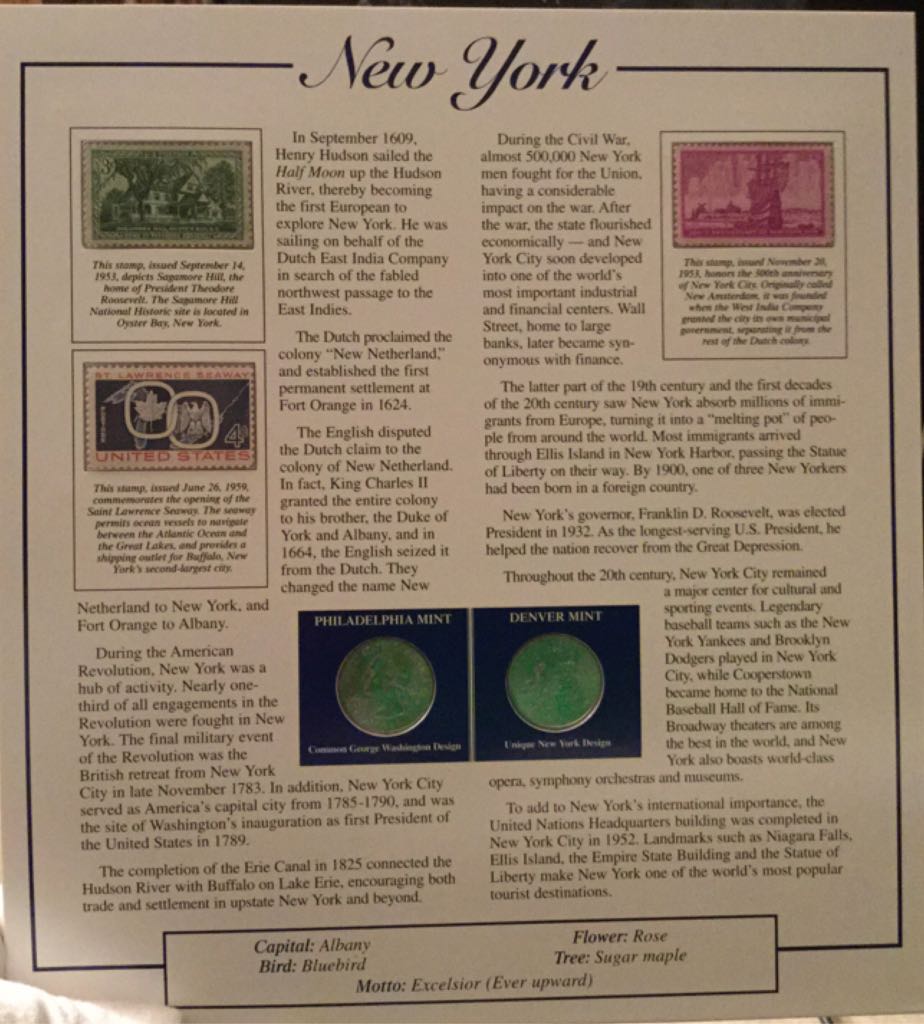 Statehood Quarters Collection Panel-1788 New York  coin collectible - Main Image 2