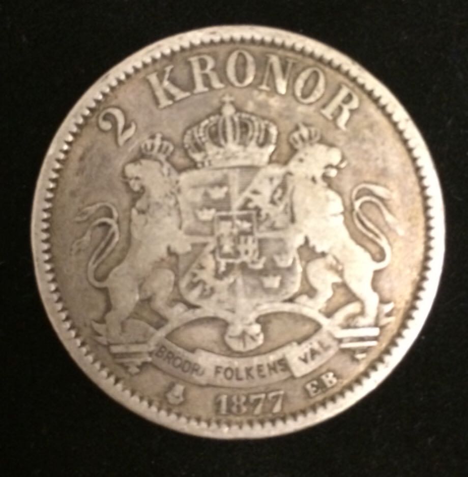 Oscar II Sveriges och Norges 2 Kronor  coin collectible - Main Image 2