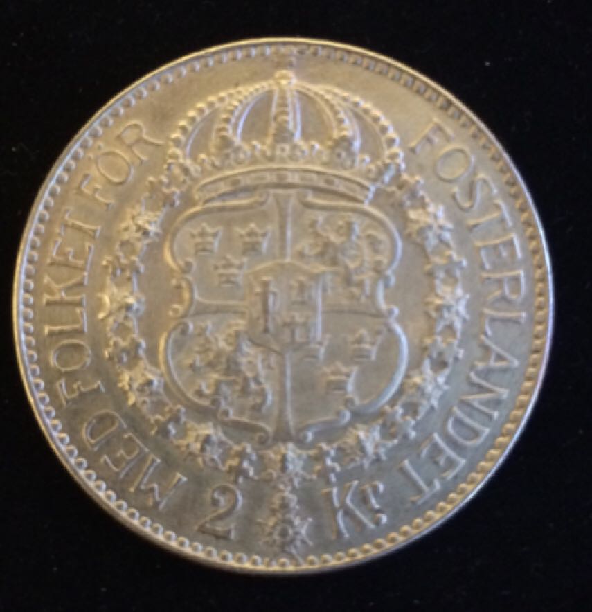 Gustaf V Sveriges 2 Kr  coin collectible - Main Image 2