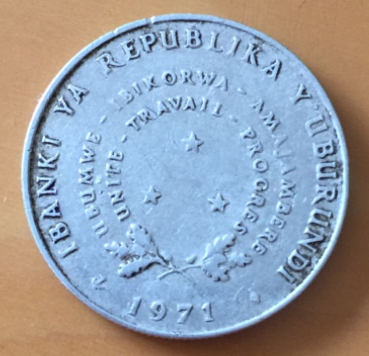 Burundi 5 Francs  coin collectible - Main Image 2