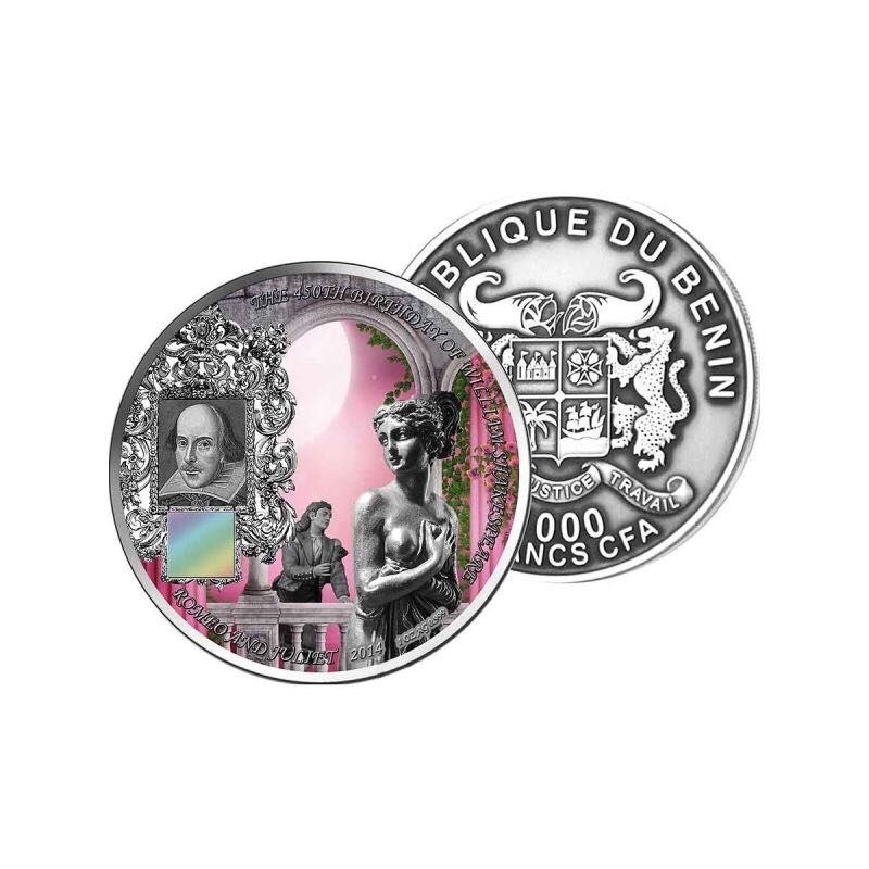 Romeo And Juliet 5oz Silver  coin collectible - Main Image 2
