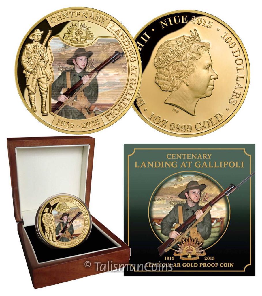 2015 Landing At Gallipoli Gold Coin  coin collectible - Main Image 2