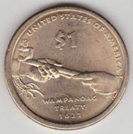USA 1 Dollar Wampanoag Treaty  coin collectible - Main Image 2