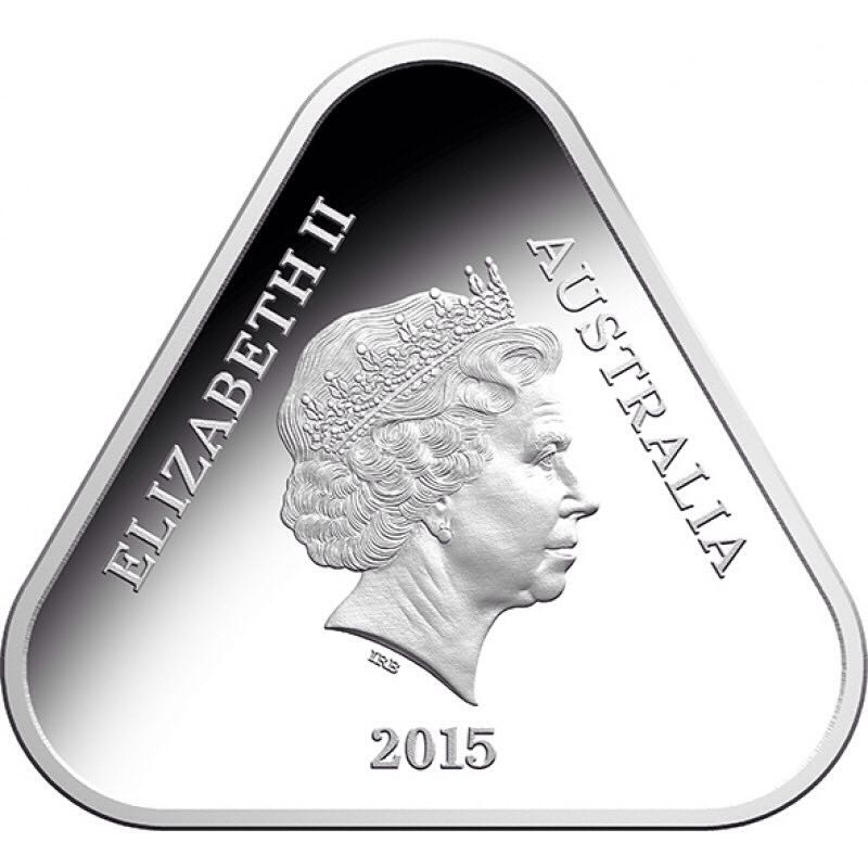 2015 $5 Anzac Centenary Triangular Silver Proof  coin collectible - Main Image 2