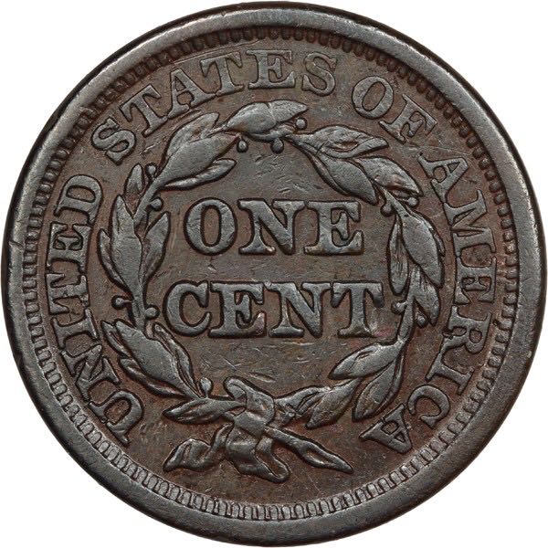 1846 Braided Hair Large Cent Medium Date  coin collectible - Main Image 2