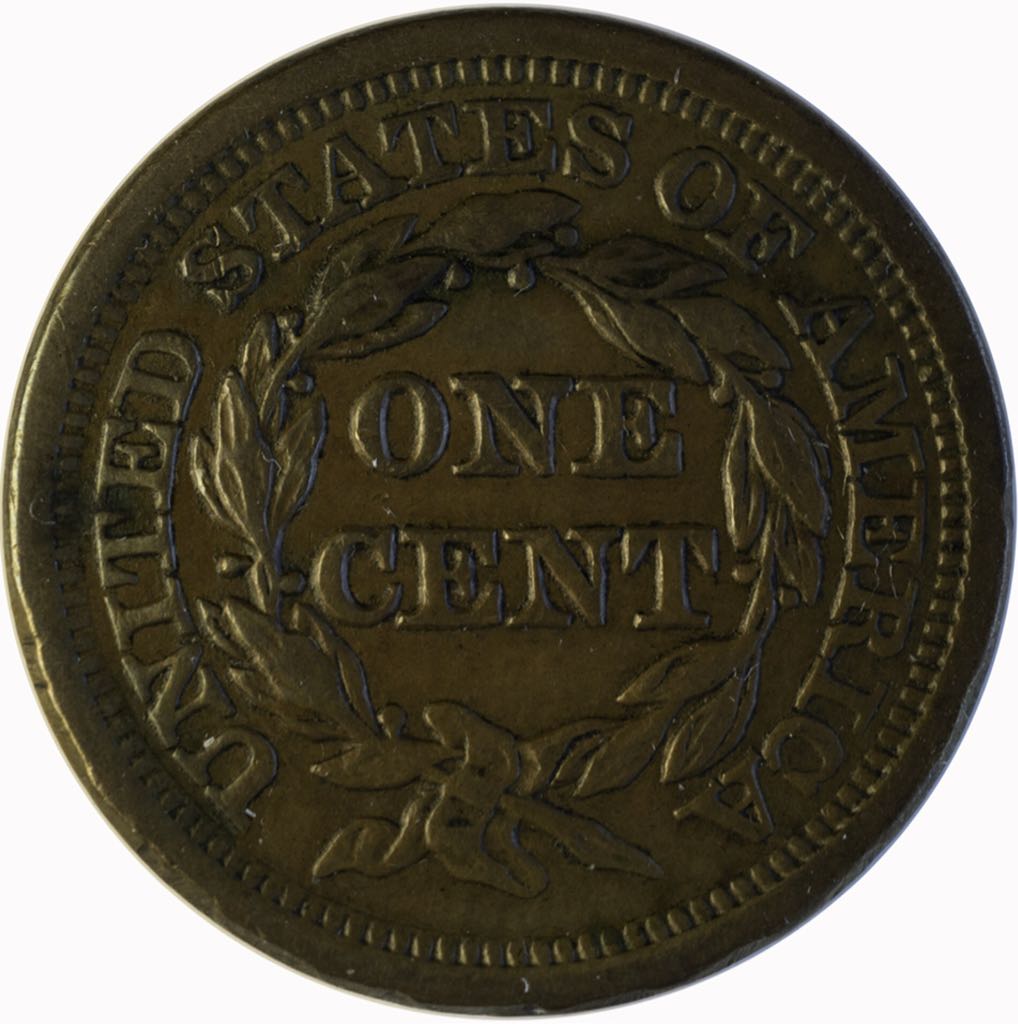 1855 Braided Hair Large Cent Upright  coin collectible - Main Image 2