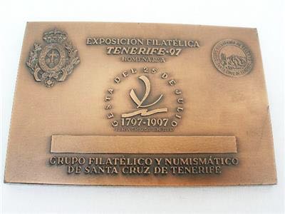 Tenerife 97 World Stamp Exhibition Plaque  coin collectible - Main Image 2