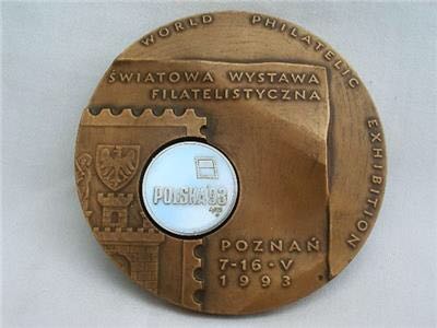 Poland 93 World Stamp Exhibition Medal  coin collectible - Main Image 2